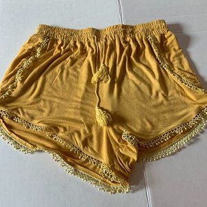Shasa yellow (mustard) shorts, size S